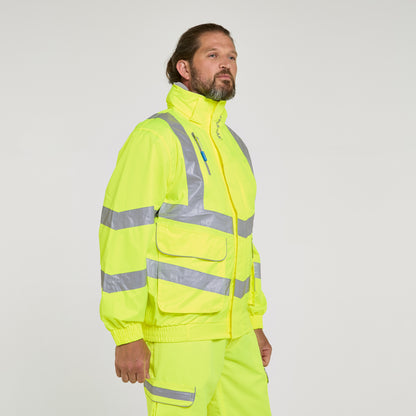 Mesh Lined Bomber Jacket Yellow