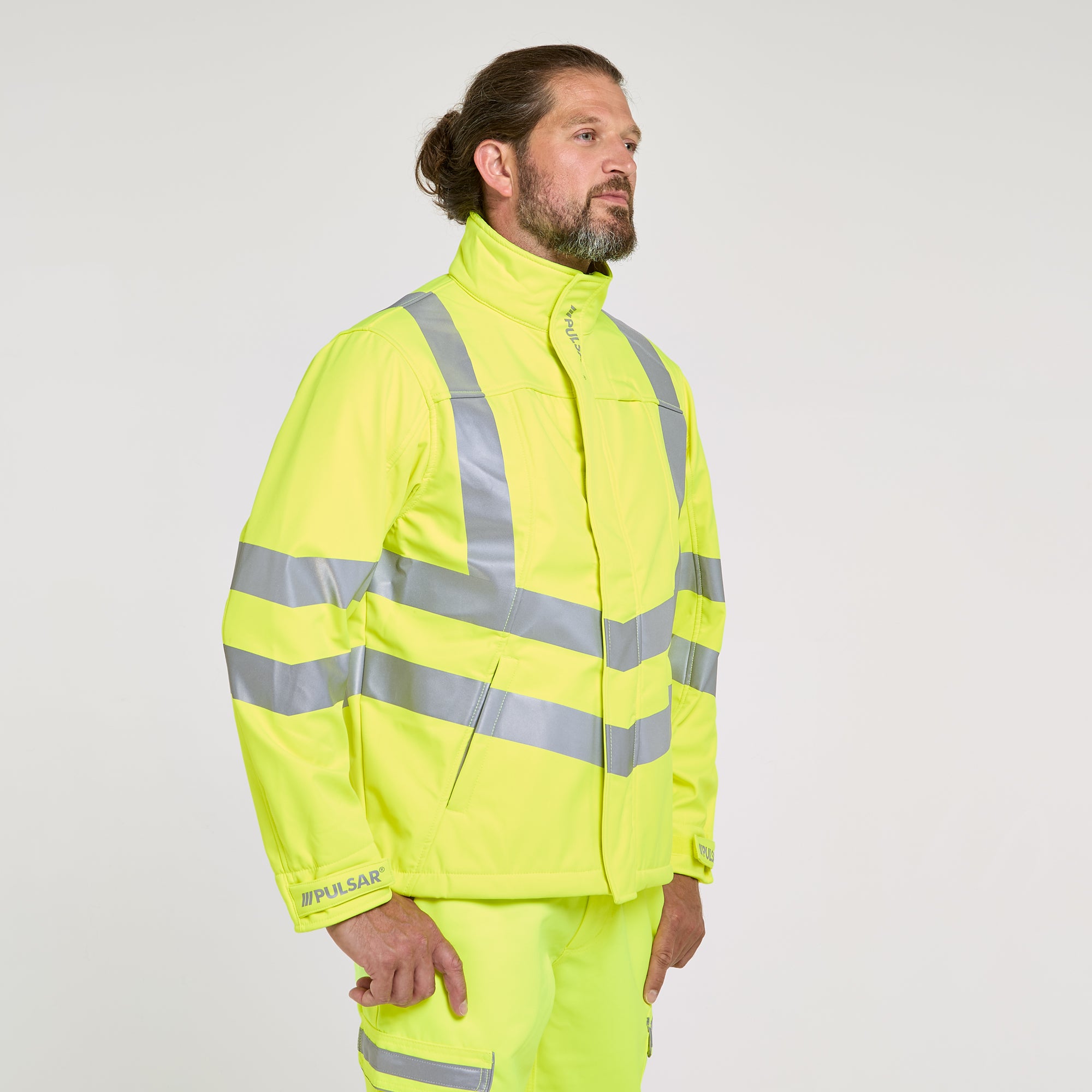 PULSAR® PROTECT Softshell Jacket Yellow – High-Visibility Workwear ...