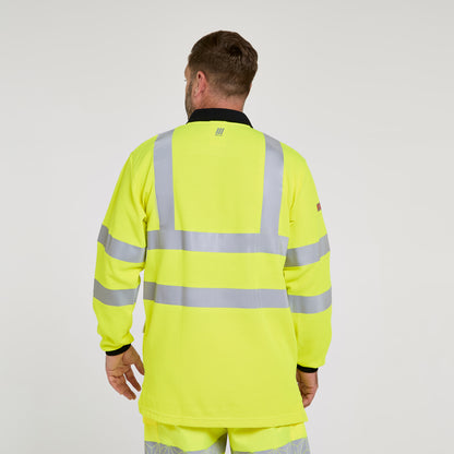 Electric ARC Long Sleeve Polo Shirt Yellow