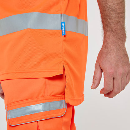 Short Sleeve Polo Shirt Orange - Recycled Content