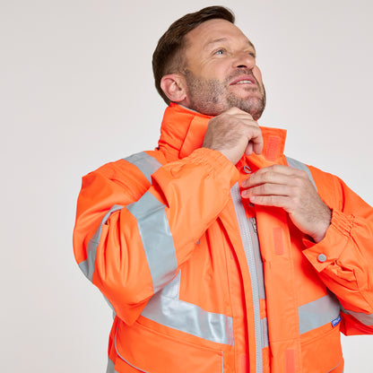 Padded Bomber Jacket Orange - Recycled Content