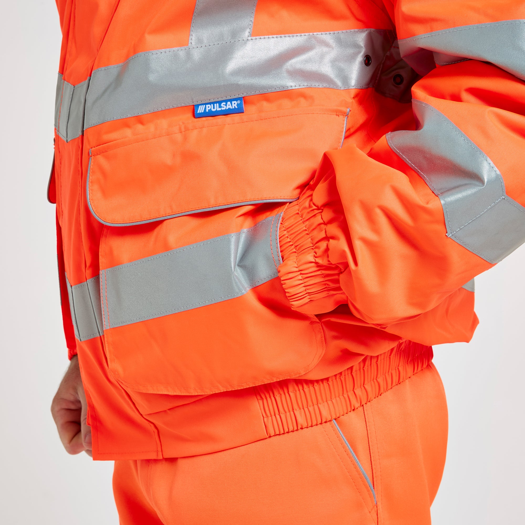 Padded Bomber Jacket Orange - Recycled Content