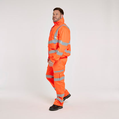 Padded Bomber Jacket Orange - Recycled Content