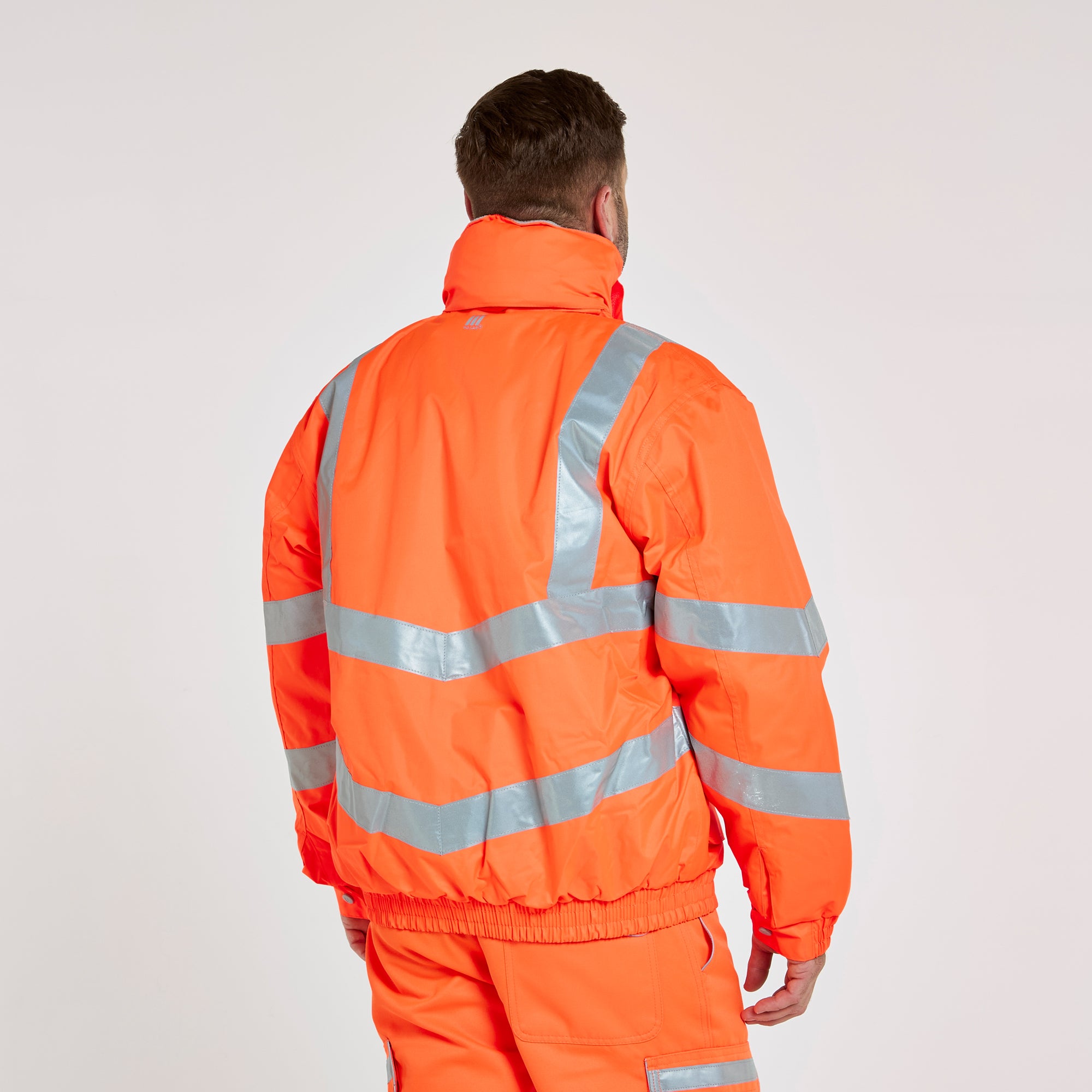 Padded Bomber Jacket Orange - Recycled Content