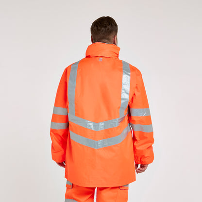 Mesh Lined Storm Coat Orange - Recycled Content