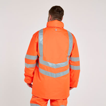 Padded Storm Coat Orange - Recycled Content