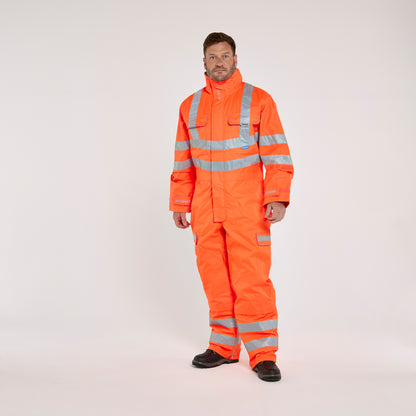 Mesh Lined Coverall Orange - Recycled Content
