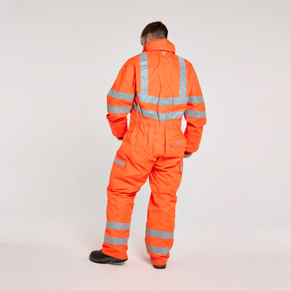 Mesh Lined Coverall Orange - Recycled Content
