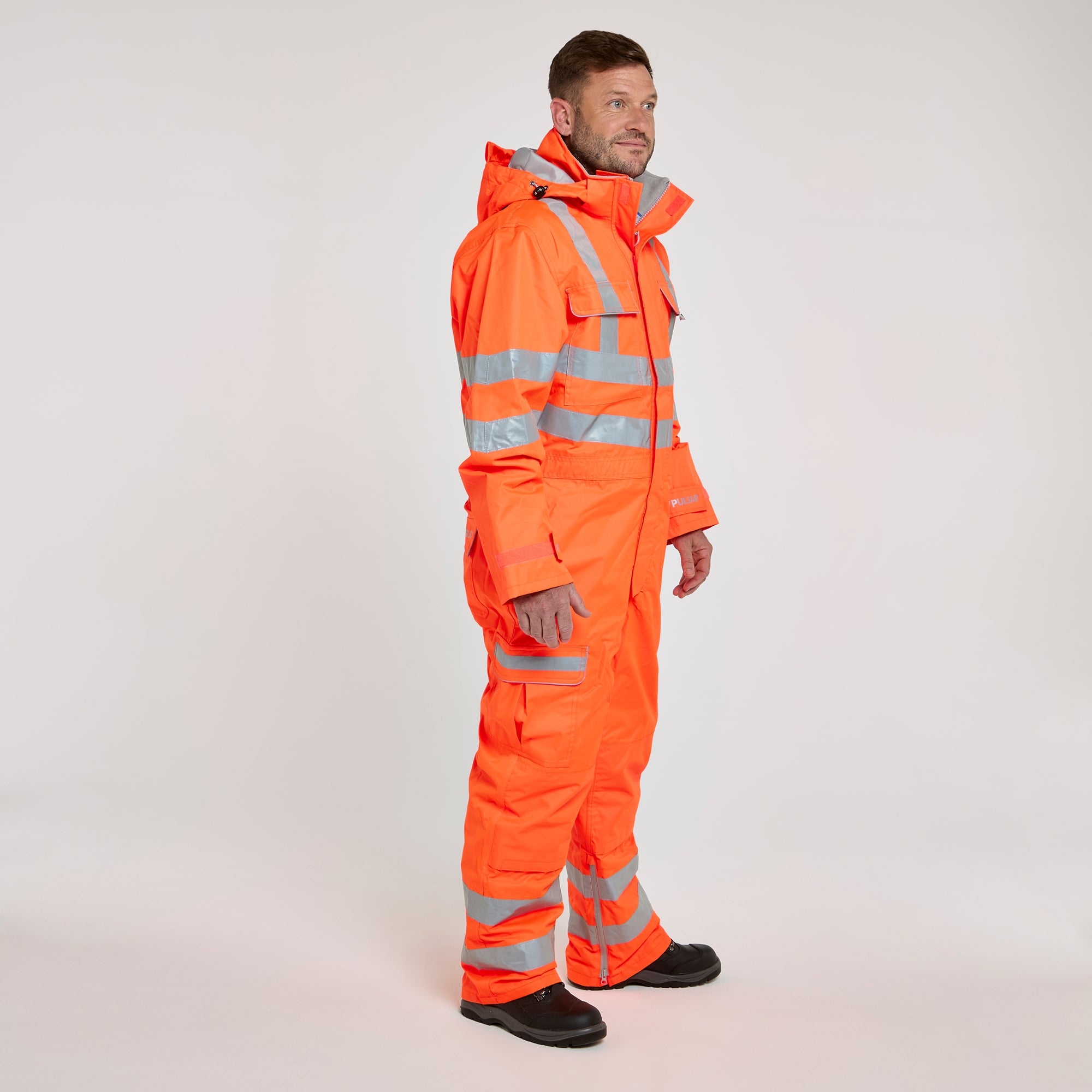 Mesh Lined Coverall Orange - Recycled Content