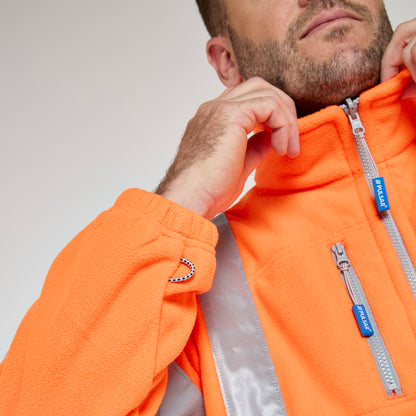 Interactive Polar Fleece Jacket Orange Recycled Content