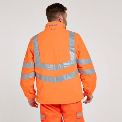 Interactive Polar Fleece Jacket Orange Recycled Content