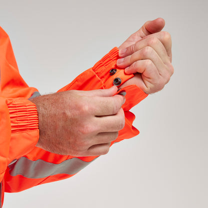Mesh Lined Bomber Jacket Orange - Recycled Content