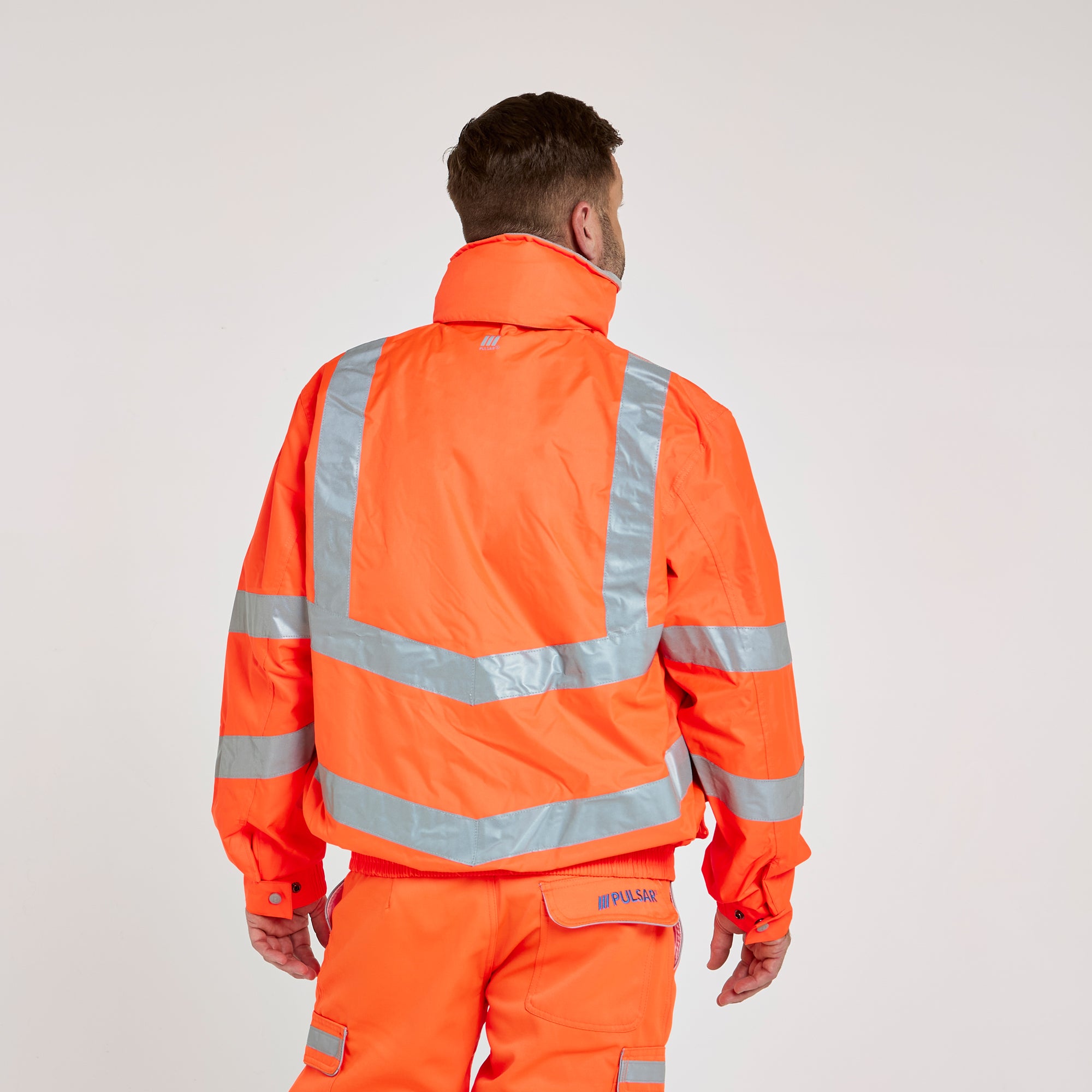 Mesh Lined Bomber Jacket Orange - Recycled Content