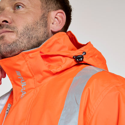 Mesh Lined Bomber Jacket Orange - Recycled Content