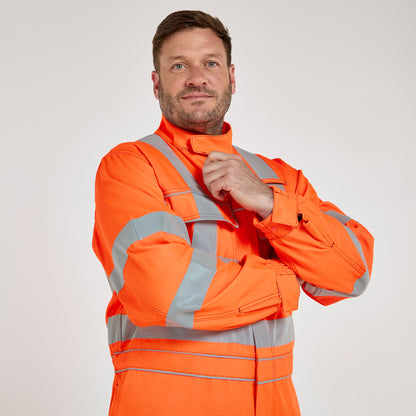 Rail Spec 310gsm FR-AST-ARC Combat Coverall Orange